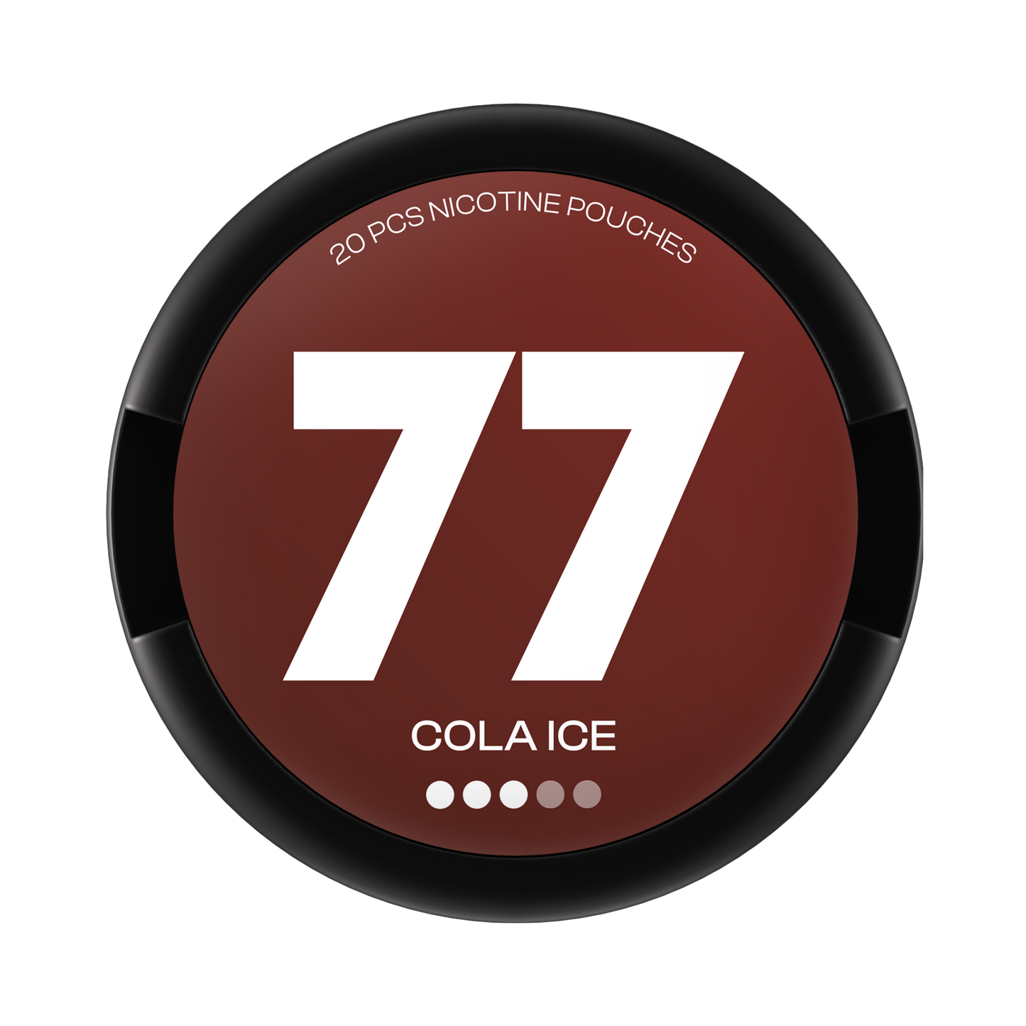 77 Cola Ice nicotine pouch can – Slim all-white, 10.4mg, 20 pouches