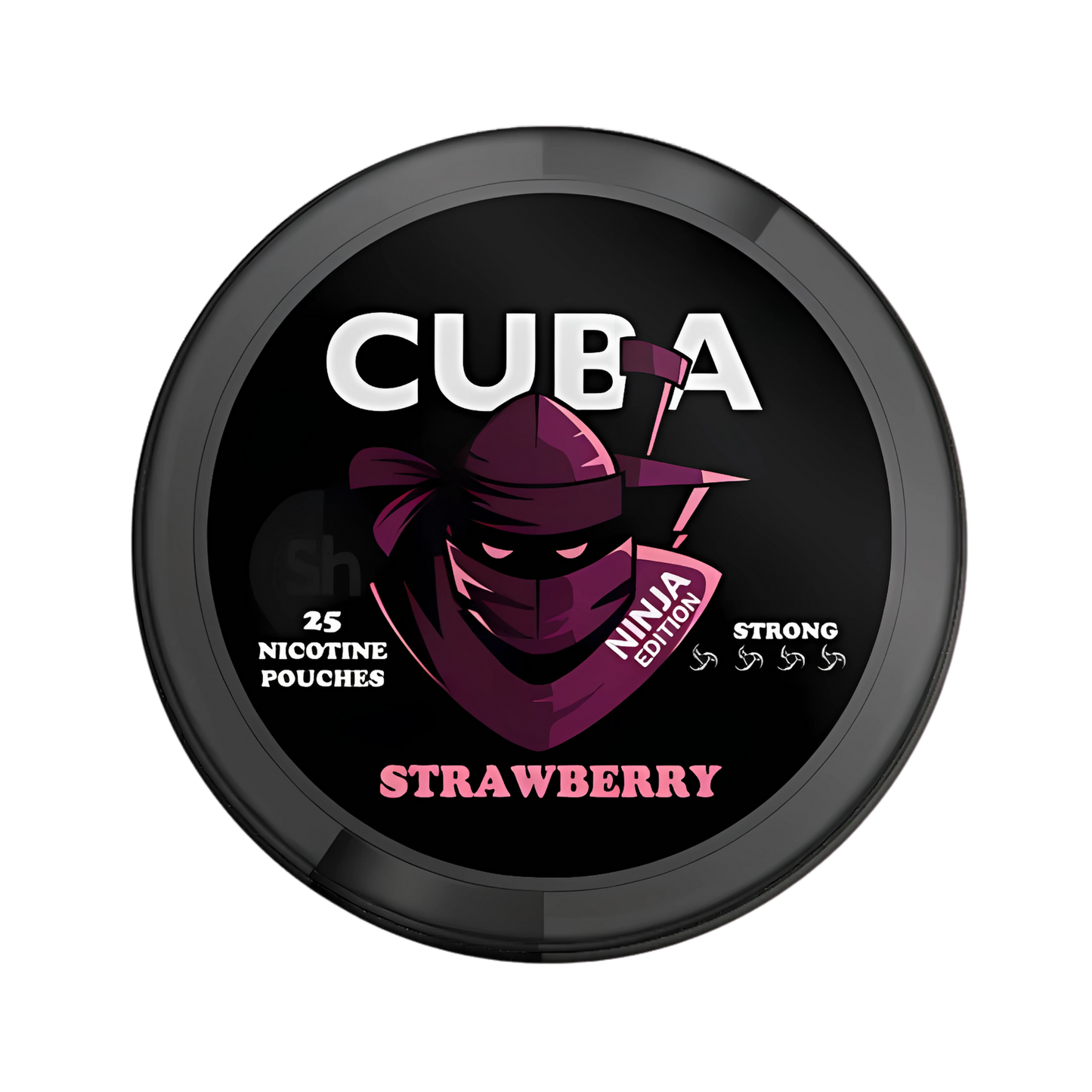 CUBA Ninja Strawberry Strong nicotine pouch can – Slim moist, 16.3 mg, 24 pouches