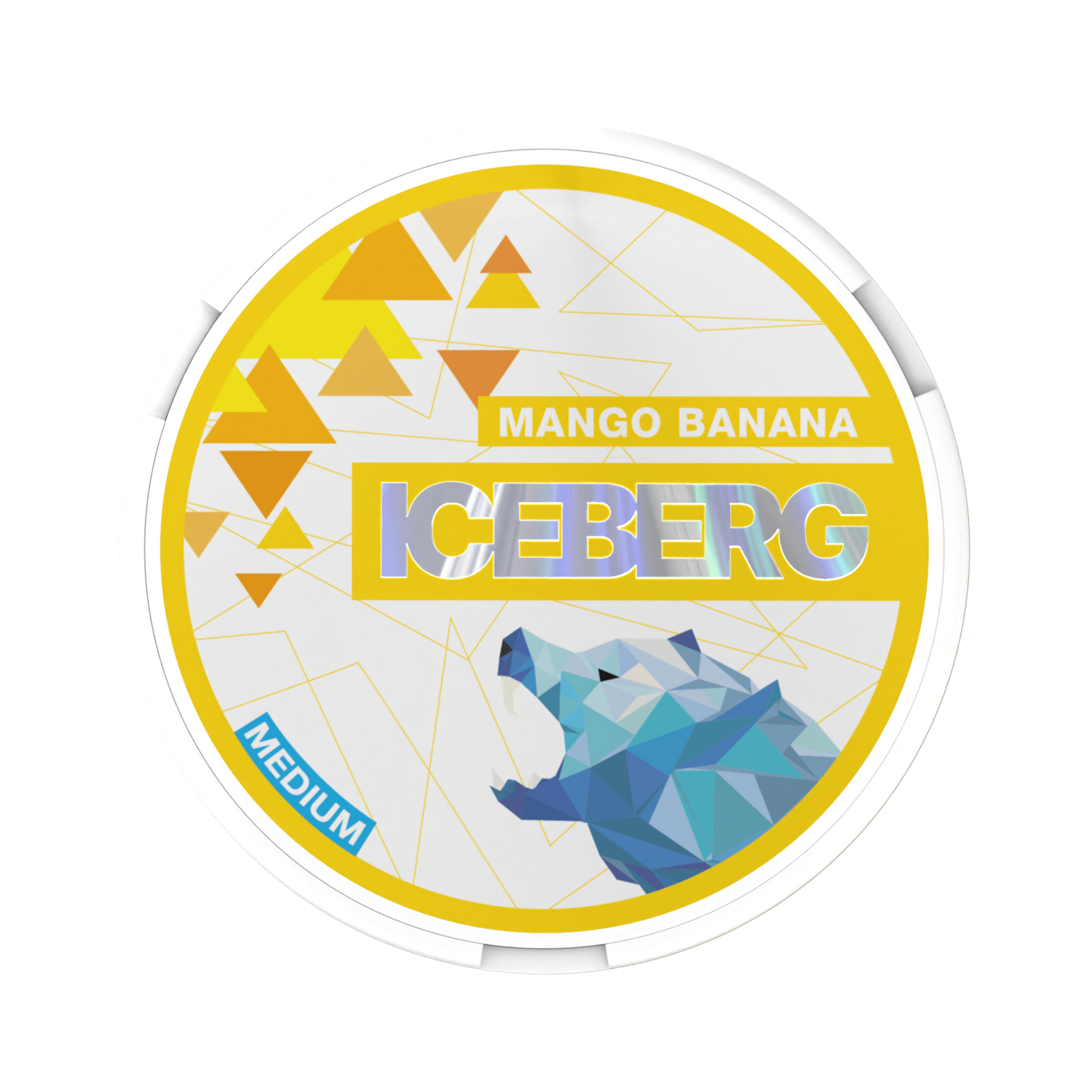 ICEBERG Mango Banana Medium nicotine pouch can – Slim moist, 35mg, 20 pouches