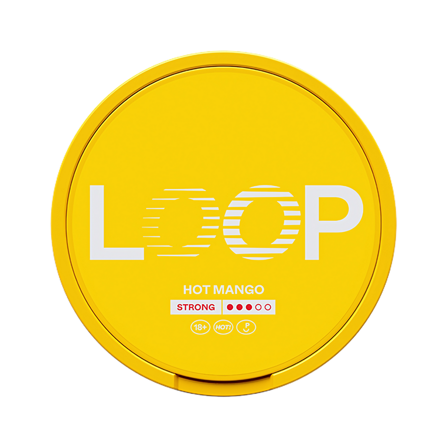 LOOP Hot Mango Strong nicotine pouch can – Slim semi-moist, 9.4mg, 20 pouches