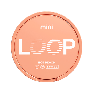 LOOP Hot Peach Mini nicotine pouch can – Mini semi-moist, 6.8mg, 20 pouches