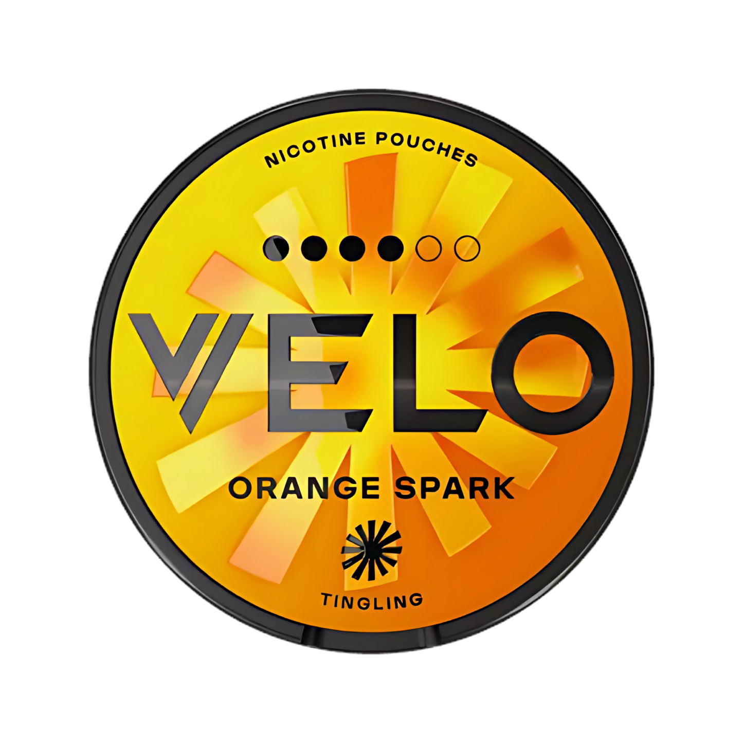 VELO Orange Spark nicotine pouch can – Slim, 10.9mg, 20 pouches