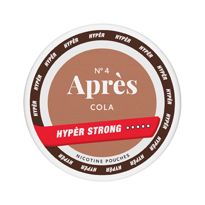 Après Cola Hyper Strong nicotine pouch can – Slim all-white, 11 mg, 20 pouches