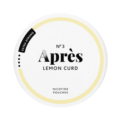Après Lemon Curd Extra Strong nicotine pouch can – Slim all-white, 8.3mg, 20 pouches