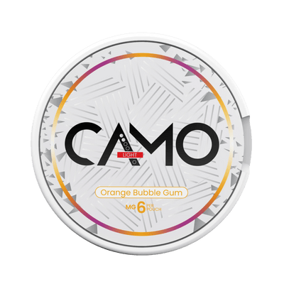 Can of CAMO Orange Bubble Gum - Nicotine Pouches