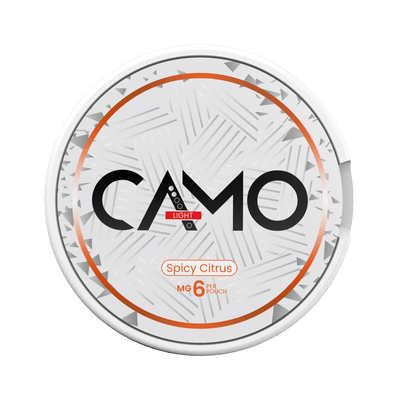 Can of CAMO Spicy Citrus - Nicotine Pouches