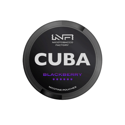 Cuba Black Blackberry nicotine pouch can – Slim moist, 42.9mg, 20 pouches