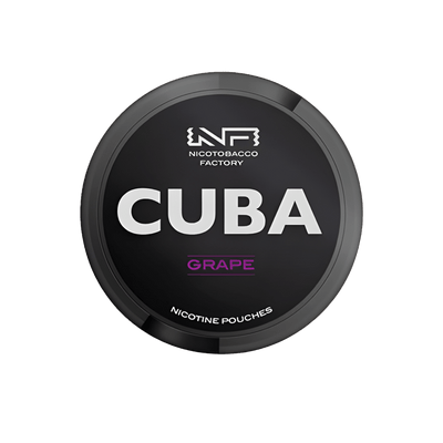 Cuba Black Grape nicotine pouch can – Slim moist, 42.9mg, 20 pouches