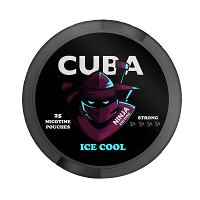 CUBA Ninja Ice Cool Slim Strong nicotine pouch can – Slim moist, 16.3 mg, 24 pouches