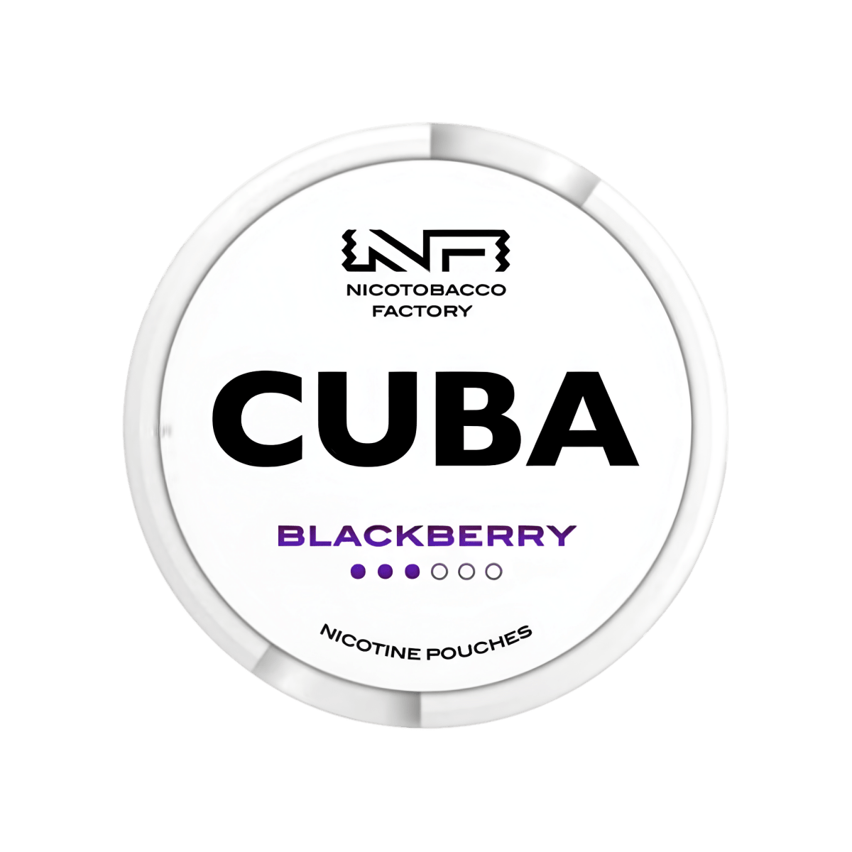 Cuba White Blackberry nicotine pouch can – Slim moist, 10.4mg, 20 pouches