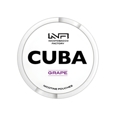 Cuba White Grape nicotine pouch can – Slim moist, 10.4 mg, 20 pouches