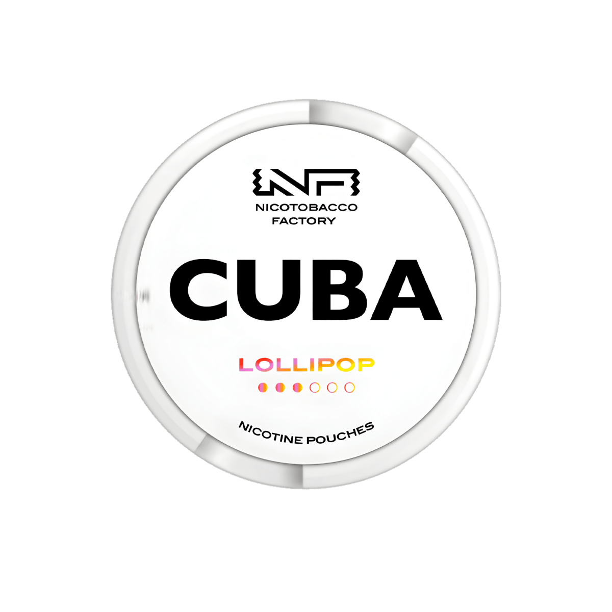Cuba White Lollipop nicotine pouch can – Slim moist, 10.4 mg, 20 pouches