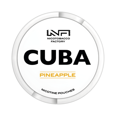 CUBA White Pineapple nicotine pouch can – Slim moist, 10.4 mg, 20 pouches
