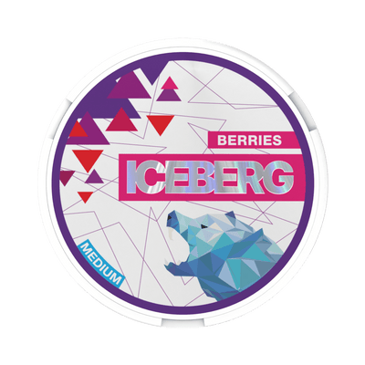 ICEBERG Berries Medium nicotine pouch can – Slim moist, 40mg, 20 pouches