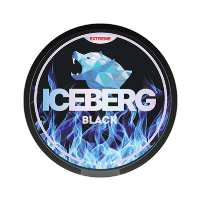 ICEBERG Black nicotine pouch can – Slim moist, 40mg, 20 pouches