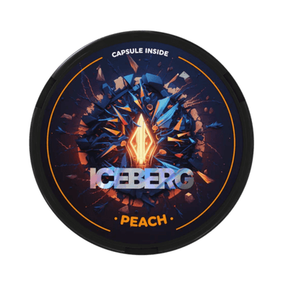 ICEBERG Capsule Peach nicotine pouch can – Slim moist, 40 mg, 20 pouches