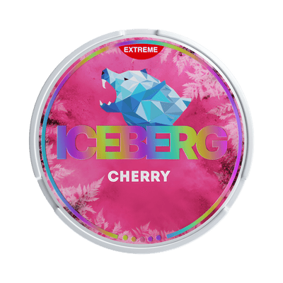 ICEBERG Cherry nicotine pouch can – Slim moist, 40mg, 20 pouches