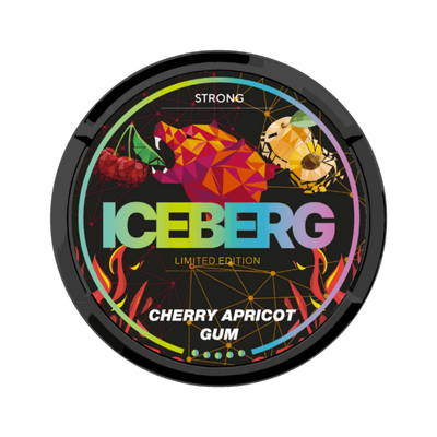 Can of Iceberg Cherry Apricot Gum - Nicotine Pouches