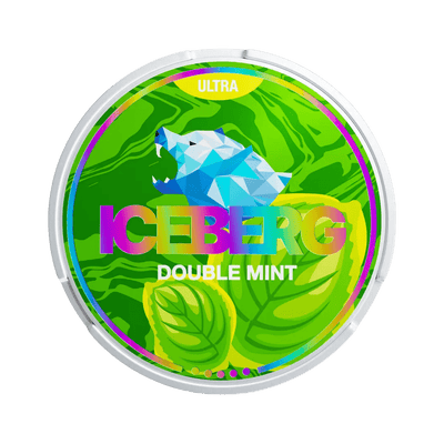 ICEBERG Double Mint nicotine pouch can – Slim moist, 40 mg, 20 pouches