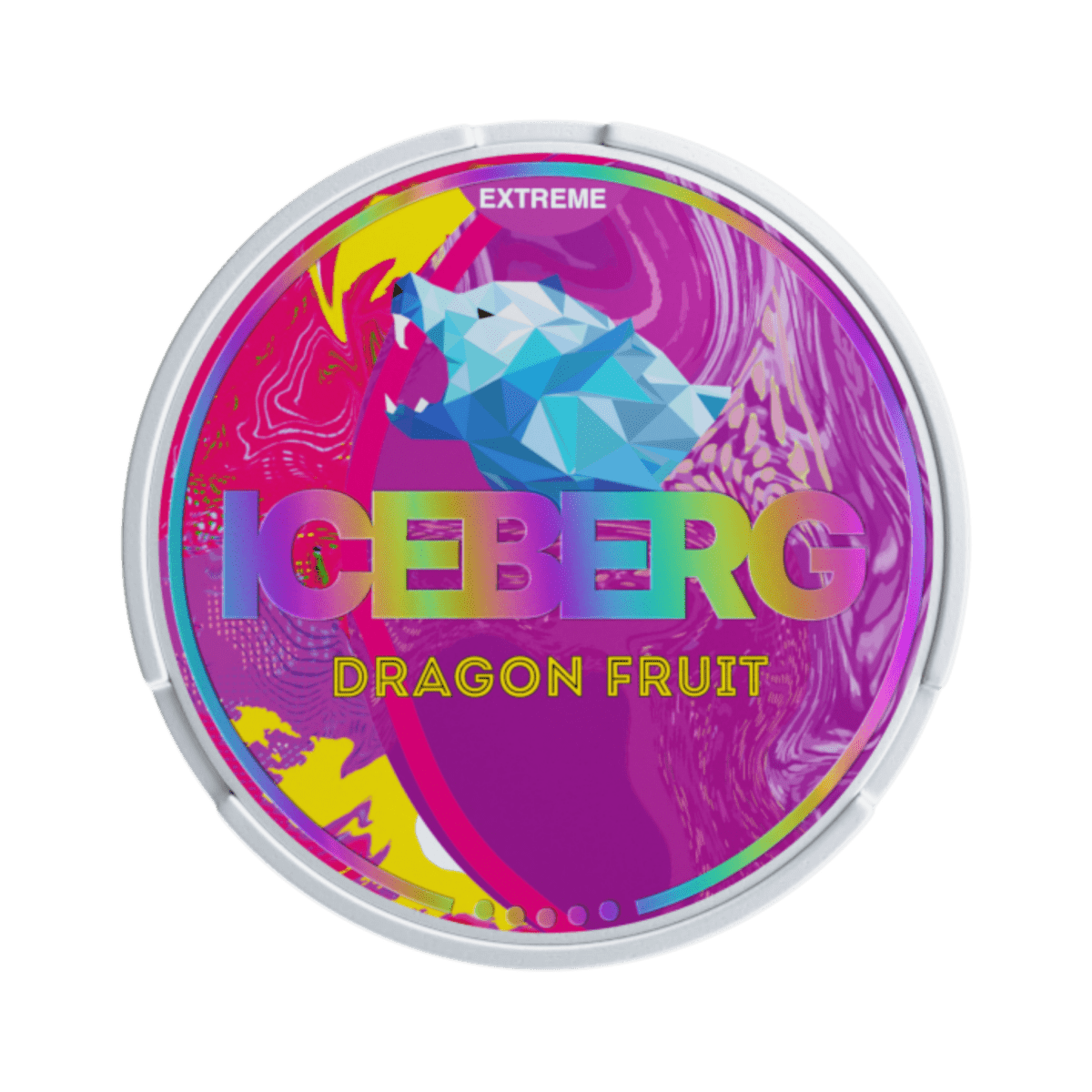 ICEBERG Dragon Fruit nicotine pouch can – Slim moist, 40 mg, 20 pouches