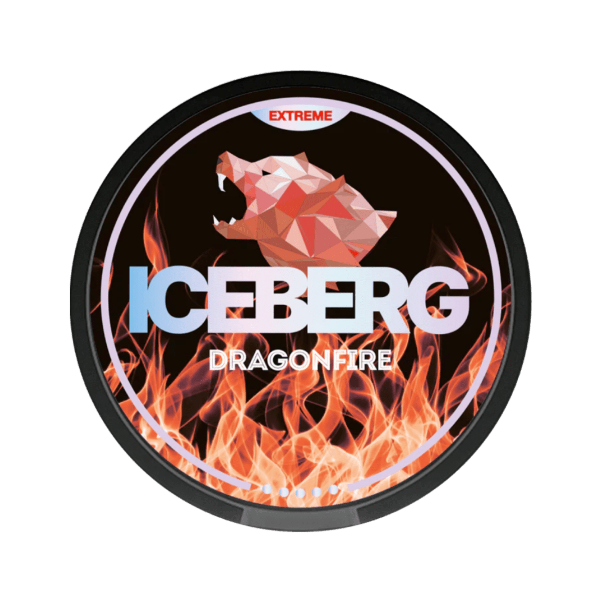 ICEBERG Dragonfire nicotine pouch can – Slim moist, 35mg, 20 pouches