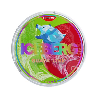 ICEBERG Guava Lime nicotine pouch can – Slim moist, 40mg, 20 pouches