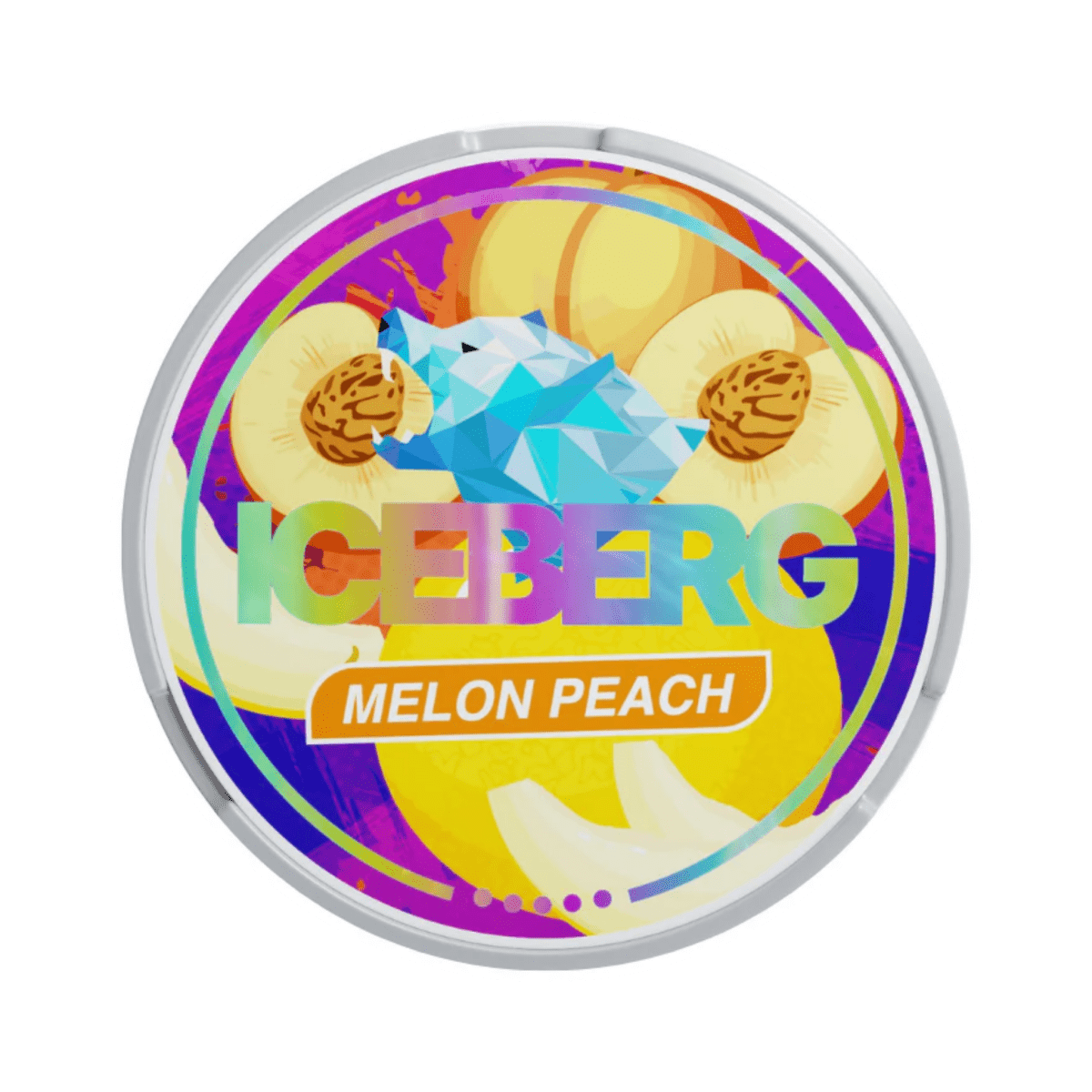 ICEBERG Melon Peach nicotine pouch can – Slim moist, 40 mg, 20 pouches