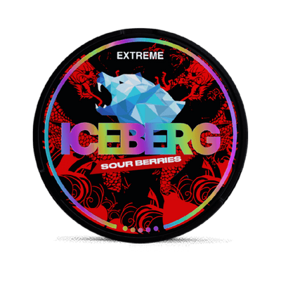ICEBERG Sour Berries nicotine pouch can – Slim moist, 40mg, 20 pouches