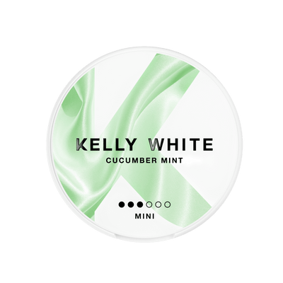 Kelly White Cucumber Mint Mini nicotine pouch can – mini semi-moist, 5 mg, 20 pouches