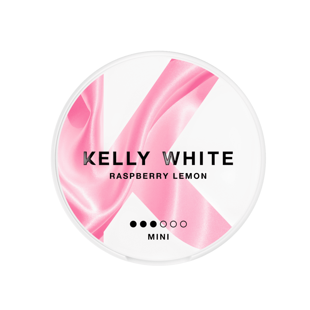 Kelly White Raspberry Lemon Mini nicotine pouch can – Mini semi-moist, 5.5 mg, 20 pouches