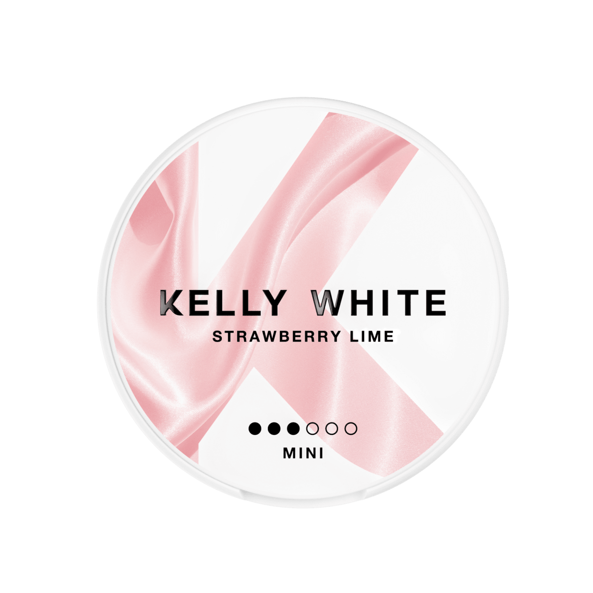 Kelly White Strawberry Lime Mini nicotine pouch can – Mini semi-moist, 5mg, 20 pouches