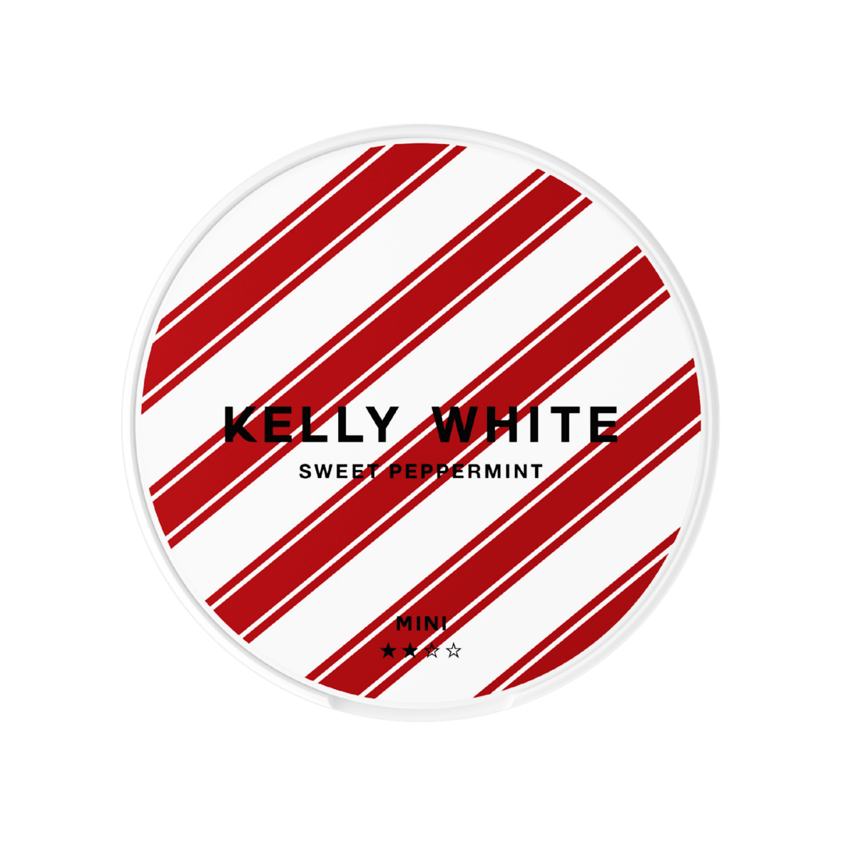 Kelly White Sweet Peppermint Mini nicotine pouch can – mini semi-moist, 6 mg, 20 pouches