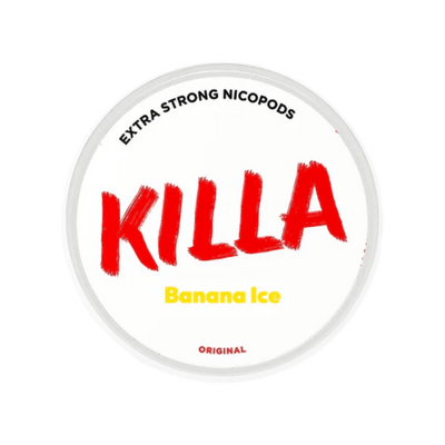 KILLA Mini Banana Ice nicotine pouch can – Slim moist, 9.6mg, 20 pouches