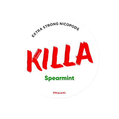 KILLA Spearmint nicotine pouch can – Slim moist, 12.8mg, 20 pouches
