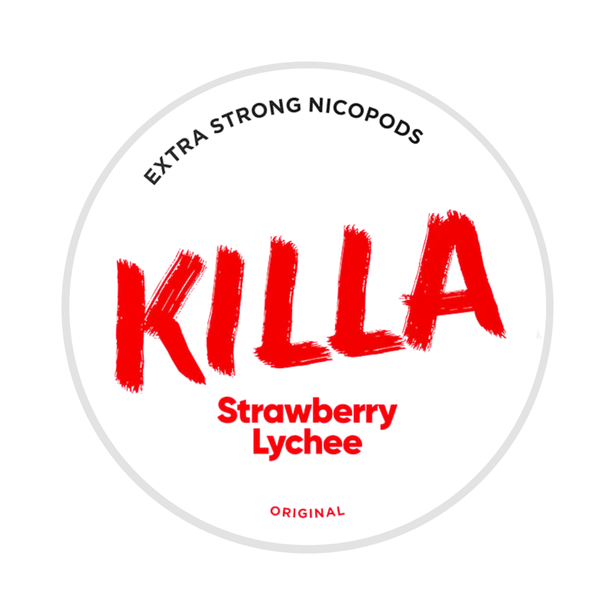 KILLA Strawberry Lychee nicotine pouch can – Slim moist, 13.2 mg, 20 pouches