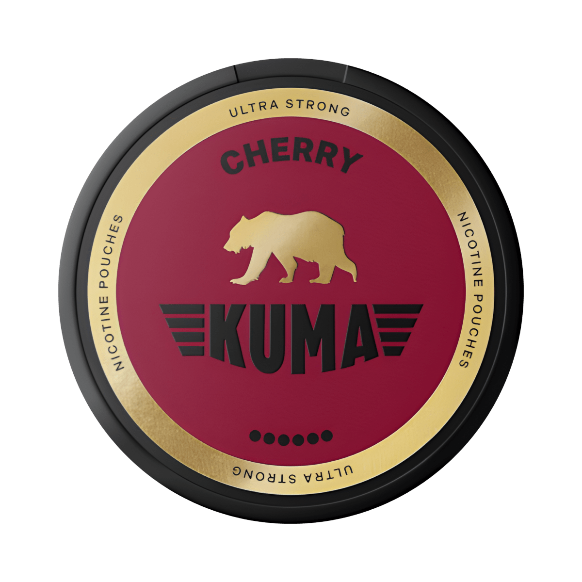 KUMA Cherry nicotine pouch can – Slim moist, 11 mg, 20 pouches