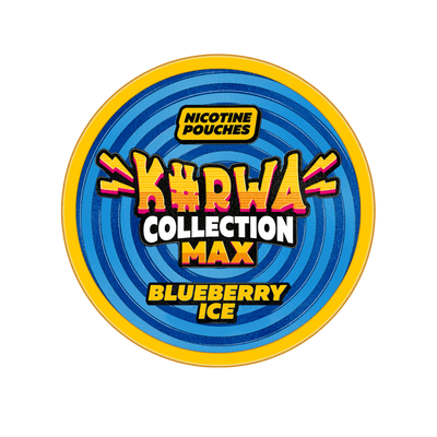 Kurwa Blueberry Ice Max nicotine pouch can – Slim, 43mg, 20 pouches