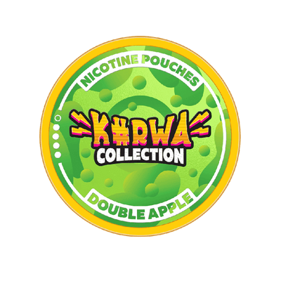 Kurwa Double Apple nicotine pouch can – Slim, 12mg, 20 pouches