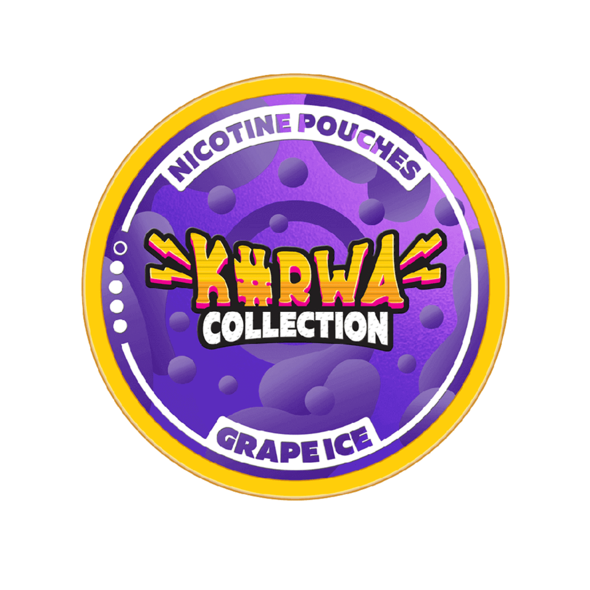 Kurwa Grape Ice nicotine pouch can – Slim, 12mg, 20 pouches