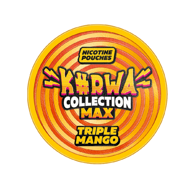 Kurwa Triple Mango MAX nicotine pouch can – Slim, 43mg, 20 pouches