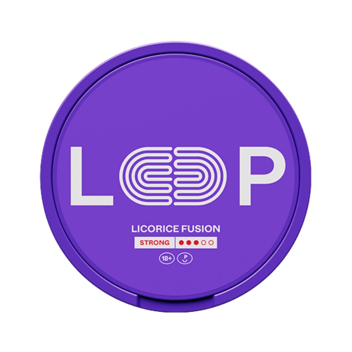 LOOP Licorice Fusion nicotine pouch can – Slim semi-moist, 9.4mg, 20 pouches