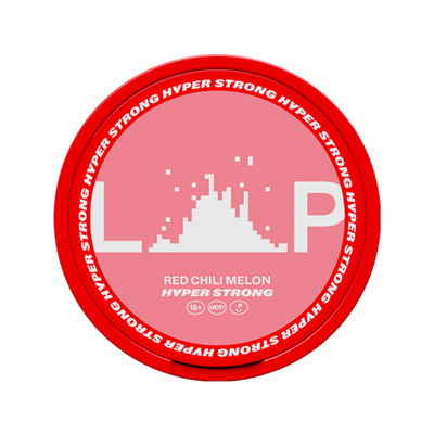 LOOP Red Chili Melon Hyper Strong nicotine pouch can – Slim semi-moist, 15.6mg, 20 pouches