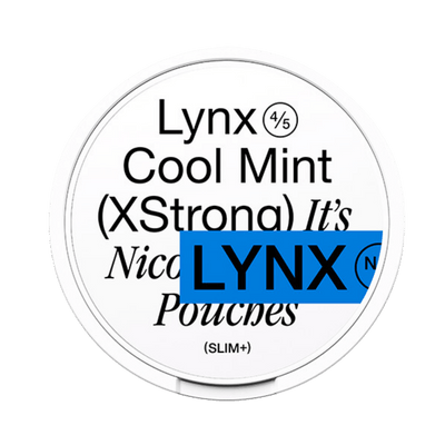 Lynx Cool Mint Extra Strong nicotine pouch can – Slim, 12.3 mg, 20 pouches