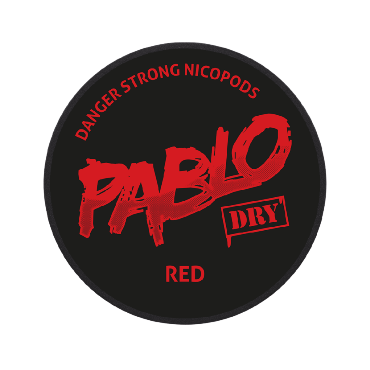 Pablo Dry Red nicotine pouch can – Slim dry, 18mg, 20 pouches