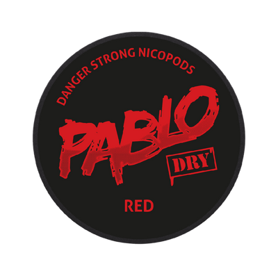 Pablo Dry Red nicotine pouch can – Slim dry, 18mg, 20 pouches