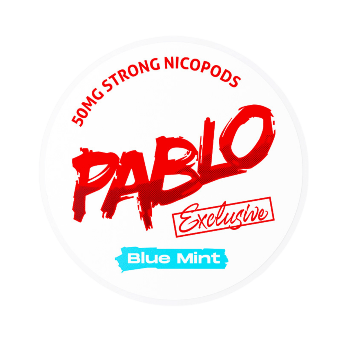 Pablo Exclusive Blue Mint 50mg nicotine pouch can – Slim moist, 30 mg, 20 pouches