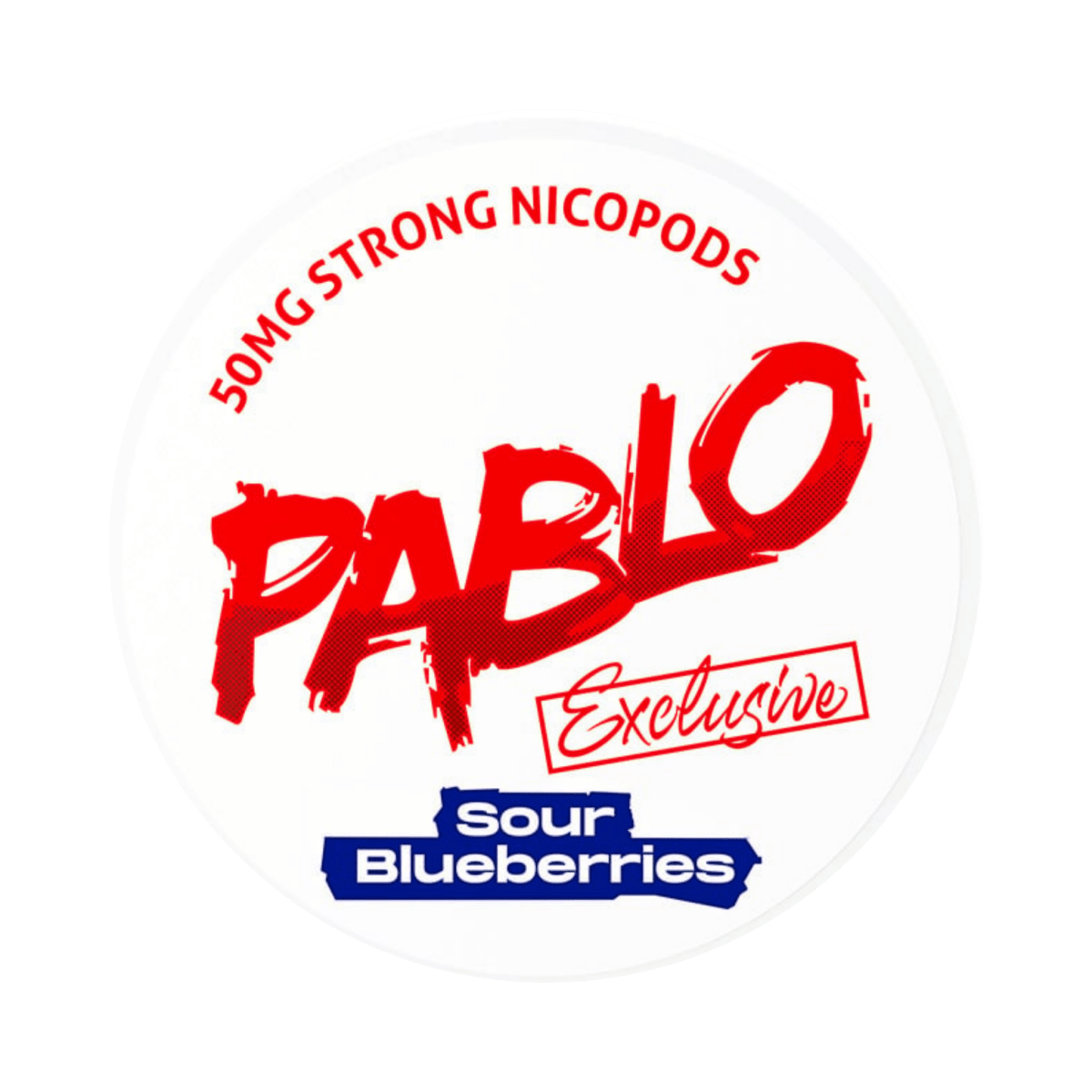 Pablo Exclusive Sour Blueberries 50mg nicotine pouch can – Slim moist, 30 mg, 20 pouches