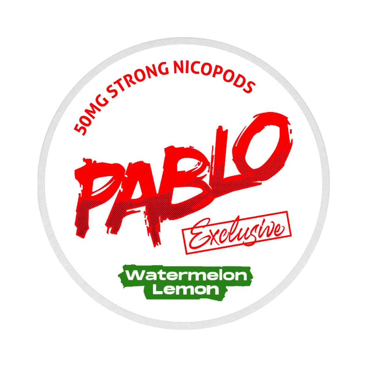 Pablo Exclusive Watermelon Lemon 50mg nicotine pouch can – Slim moist, 30 mg, 20 pouches