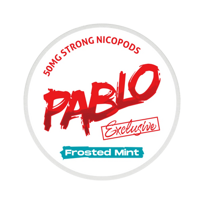 Pablo Exclusive Frosted Mint 50mg nicotine pouch can – Slim moist, 30 mg, 20 pouches