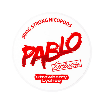 Pablo Exclusive Strawberry Lychee 50mg nicotine pouch can – Slim moist, 30mg, 20 pouches